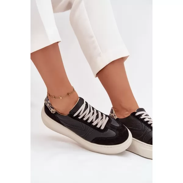  Dámske tenisky ZAZOO N1263 BEIGE/BLACK 