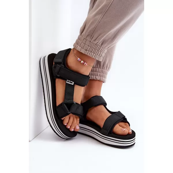  Dámske sandále LEE COOPER LCW-24-05-2753L BLACK/WHITE 