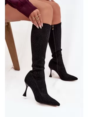 Dámske čižmy D&A JC52-883 BLACK