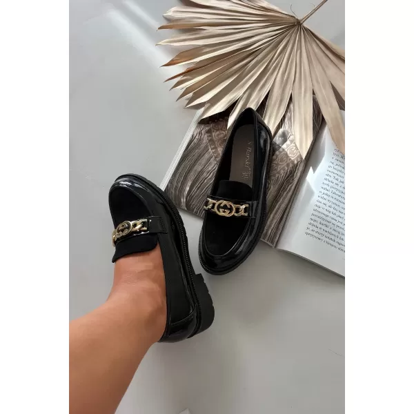  Dámske mokasíny D&A HY52-540 BLACK 