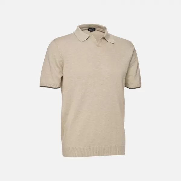  Pánske tričko GEOX KNIT G012318 BÉŽOVÁ 