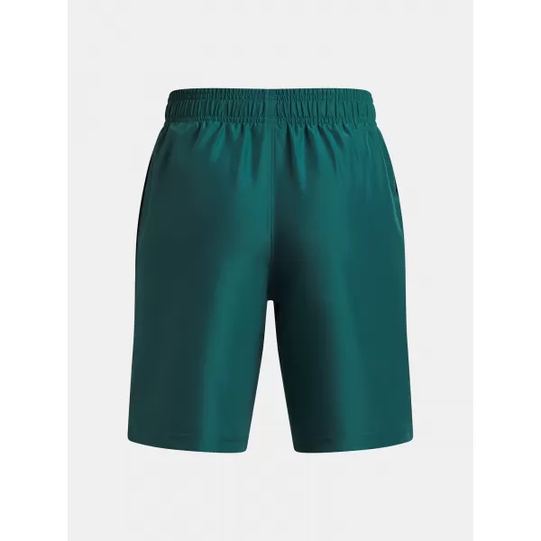  Chlapčenské kraťasy UNDER ARMOUR UA TECH WOVEN WORDMARK SHORT 1383341-338 ZELENÁ 