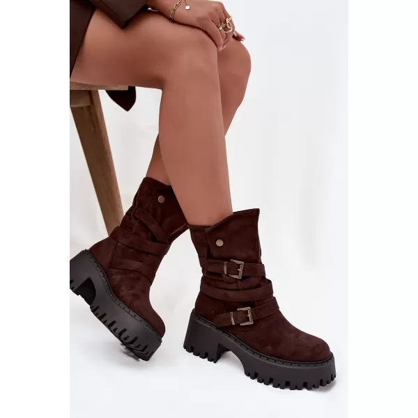  Dámske topánky na podpätku BOTO NERELISA 40379 BROWN 