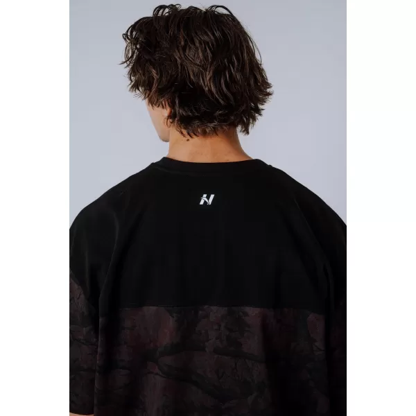  Oversized tričko POWER 898 DARK BROWN CAMO Nebbia 