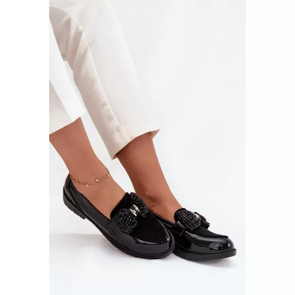  Dámske mokasíny D&A HY51-319 BLACK 