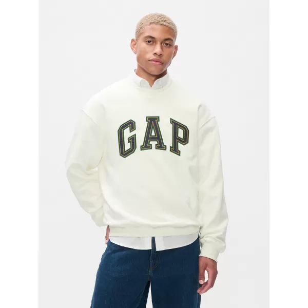  Pánska mikina GAP LOGO CREW SWEATSHIRT 616625-01 NEW OFF WHITE 
