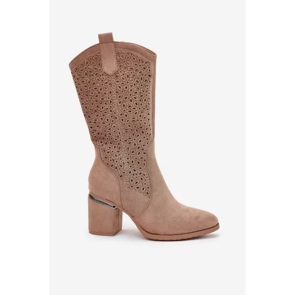  Dámske čižmy S.BARSKI HY51-238 BEIGE 