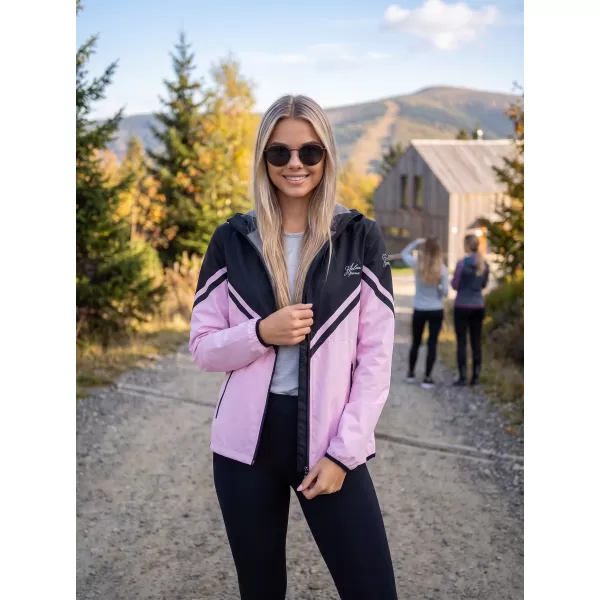  Dámska softshellová bunda premium ALTISPORT VOJ/ALW101JACK01 RUŽOVOČIERNA 
