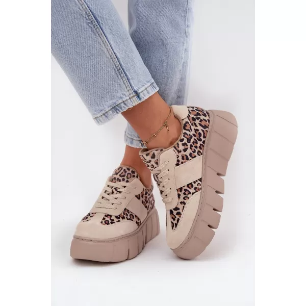  Dámske tenisky VINCEZA LEOPARDO BEIGE 