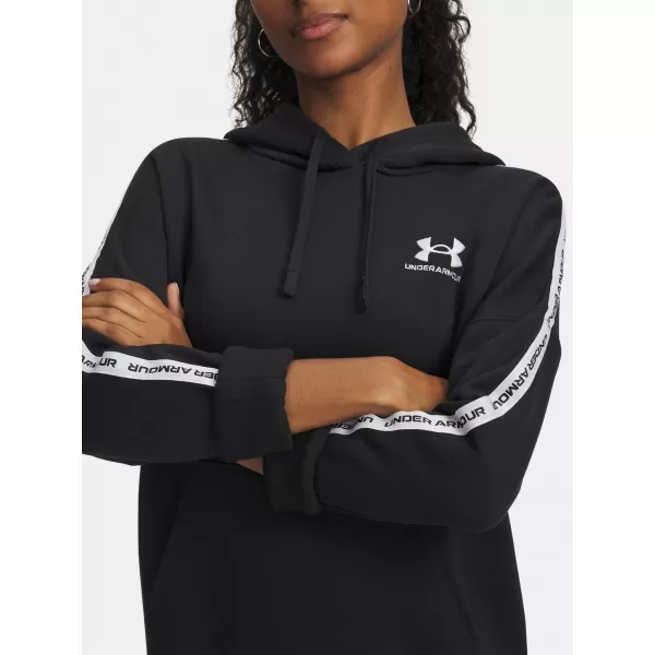  Dámska mikina UNDER ARMOUR ICON FLEECE TAPED HDY 6003708-004 ČIERNA 
