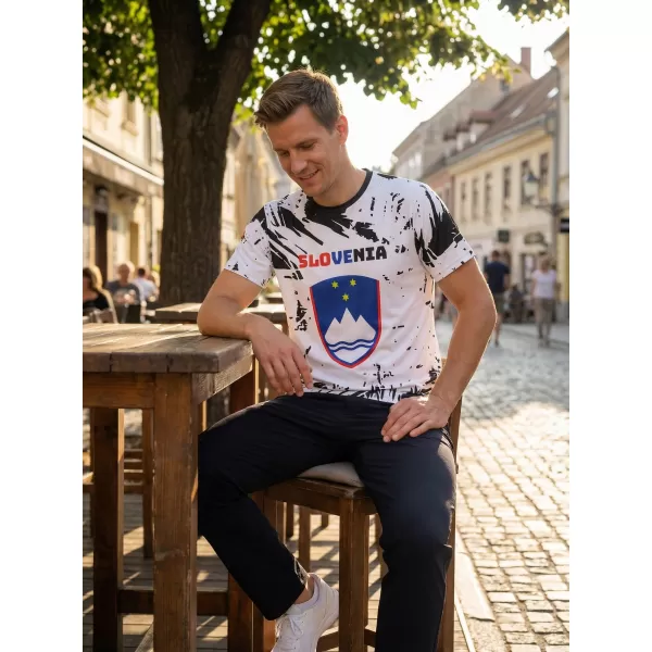  Pánske tričko premium ALTISPORT VOJ/ALM036SI/TR01 ABSTRAKCIA 