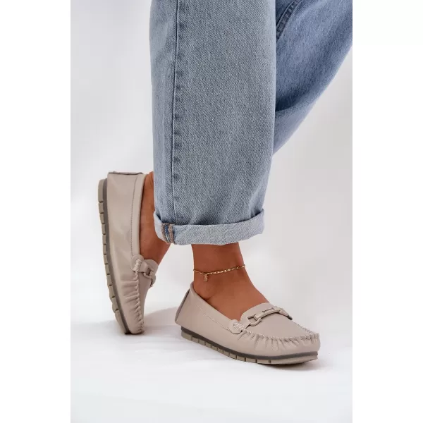  Dámske mokasíny S.BARSKI LR51-547 BEIGE 