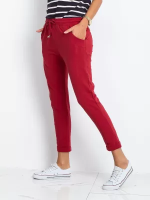 Dámske tepláky BASIC FEEL GOOD RV-DR-3589.06X BURGUNDY