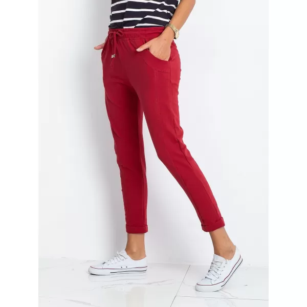  Dámske tepláky BASIC FEEL GOOD RV-DR-3589.06X BURGUNDY 