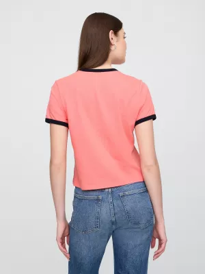 Dámske tričko GAP LOGO TEE 781556-02 NEÓN BLAZING PINK