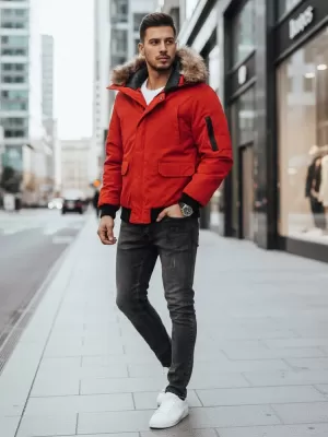 Pánska bunda DSTREET TX2875 ČERVENÁ