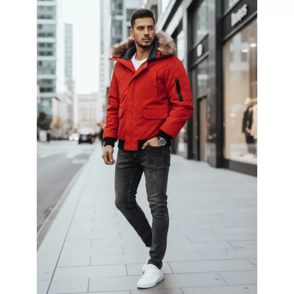  Pánska bunda DSTREET TX2875 ČERVENÁ 