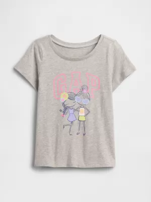 Detské tričko GAP LOGO TEE 768901-03 HEATHER GREY