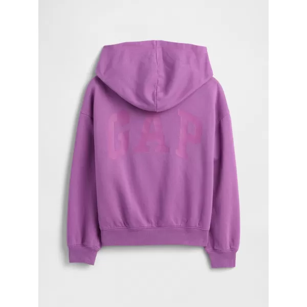  Detská mikina GAP HIGH LOW HOODIE PULLOVER 862110-01 CATTLEYA ORCHID 