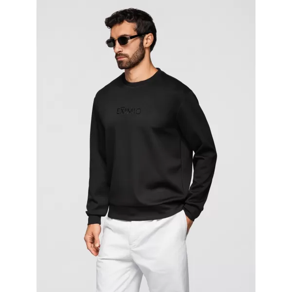  Pánska mikina OMBRE OM-SNBC-0199 BLACK 