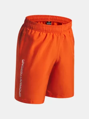 Chlapčenské šortky UNDER ARMOUR UA TECH WOVEN WORDMARK SHORT 1383341-844 ORANŽOVÁ