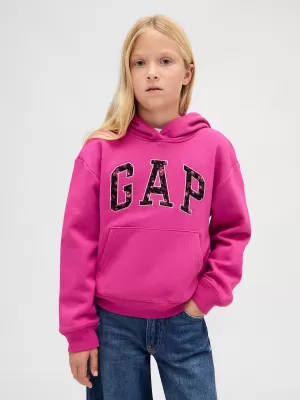 Detská mikina GAP LOGO HOODIE PULLOVER 843868-03 BRIGHT FUCHSIA