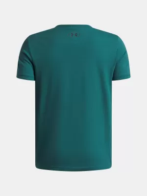 Chlapčenské tričko UNDER ARMOUR UA B LOGO WM COLLAGE SS 6009271-338 ZELENÁ