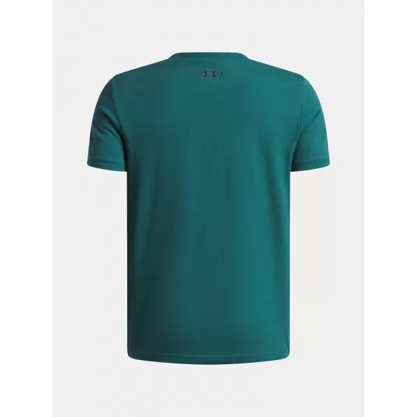  Chlapčenské tričko UNDER ARMOUR UA B LOGO WM COLLAGE SS 6009271-338 ZELENÁ 