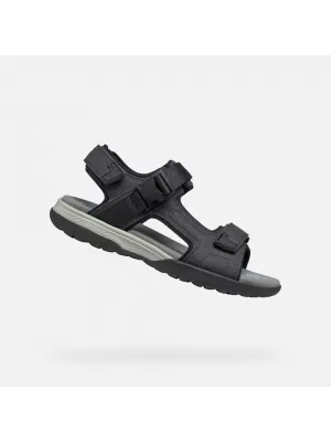 Pánske sandále GEOX SPHERICA EC5 G014391 ČIERNA