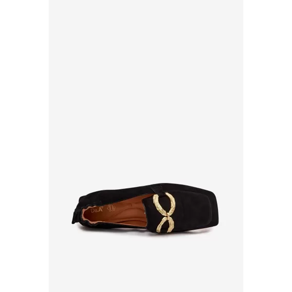  Dámske mokasíny D&A CR61-3115 BLACK 