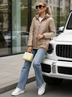 Dámska bunda DSTREET TY5547 KARAMELOVÁ