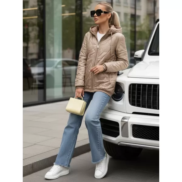  Dámska bunda DSTREET TY5547 KARAMELOVÁ 