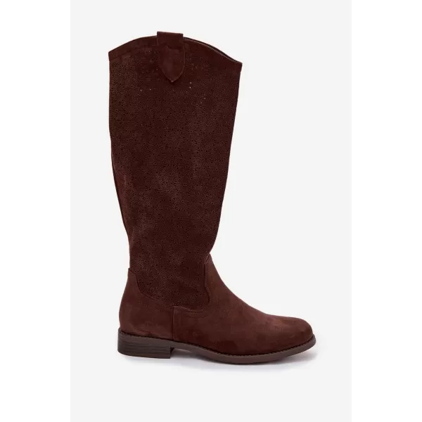  Dámske čižmy S.BARSKI HY61-8022 BROWN 