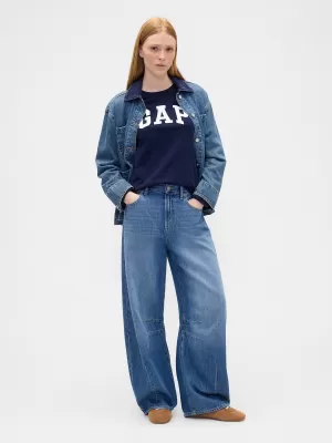 Dámske tričko GAP CREW LONGSLEEVE TEE 846968-03 NAVY UNIFORM