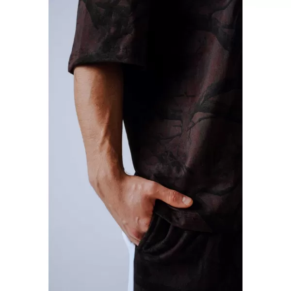  Oversized tričko POWER 898 DARK BROWN CAMO Nebbia 