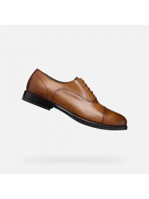 Pánske spoločenské topánky GEOX BARBERIGO G014410 HNEDÁ