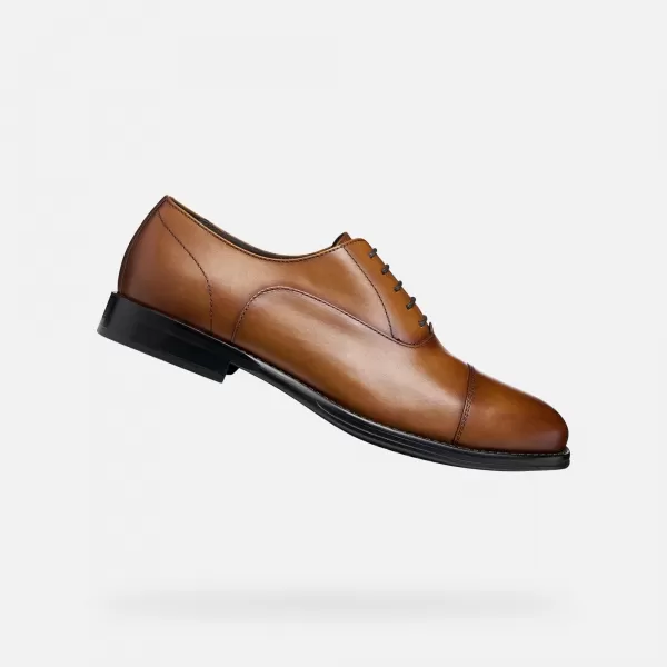  Pánske spoločenské topánky GEOX BARBERIGO G014410 HNEDÁ 