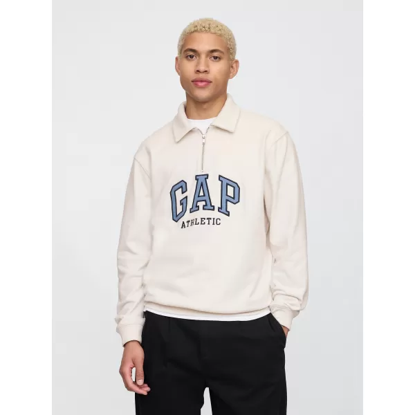  Pánska mikina GAP POLO HALF ZIP SWEATSHIRT 744734-02 CARLS STONE 