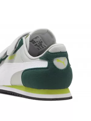 Detská obuv PUMA CABANA RACER SL 20 V PS 383730-19 SVETLOŠEDÁ/BIELA/TMAVÁ MYRTA
