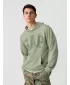 Pánska mikina GAP TONAL LOGO PULLOVER HOODIE 412282-00 DESERT SAGE