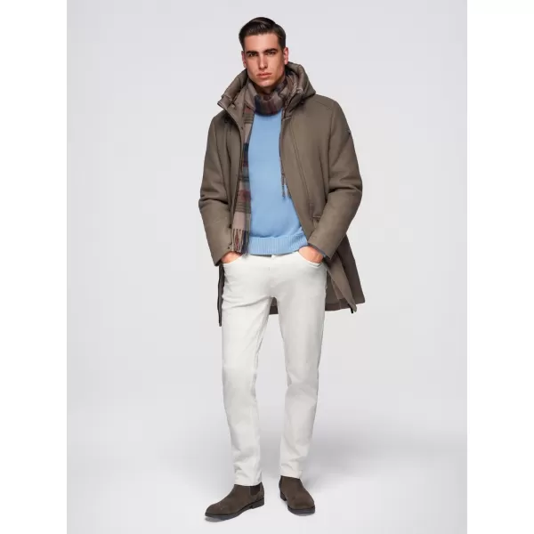  Pánsky kabát OMBRE OM-COWC-0132 KAKI 