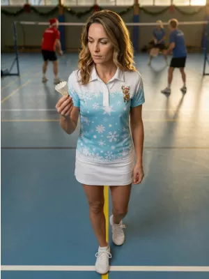 Dámske vianočné tričko s prémiovým golierom ALTISPORT VOJ/ALWVN3TR05 MODRÁ