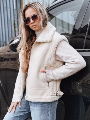 Dámska vesta DSTREET TY5238 BÉŽOVÁ