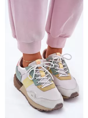 Dámske topánky BIG STAR RR274244 YELLOW/GREY Big Star Shoes