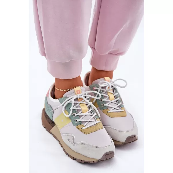  Dámske topánky BIG STAR RR274244 YELLOW/GREY Big Star Shoes 
