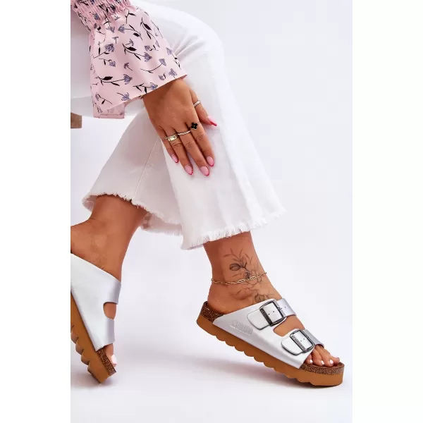  Dámske šľapky BIG STAR LL274476 SILVER Big Star Shoes 