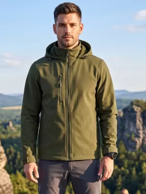 Pánska softshellová bunda ALTISPORT NoPrint NP/ALM845 MILITARY