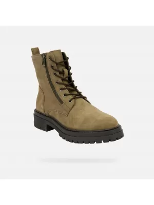 Dámske členkové čižmy GEOX IRIDEA G004093 KAKI