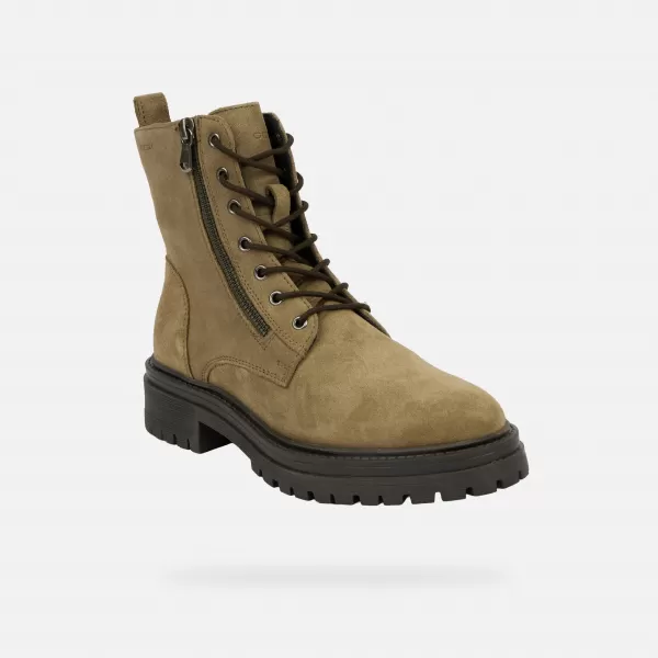 Dámske členkové čižmy GEOX IRIDEA G004093 KAKI 