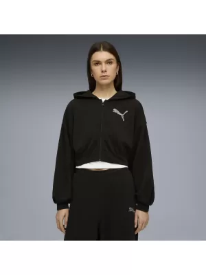 Dámska mikina PUMA ESS GRAPHIC BEDAZZLED HOODIE 635394_01 PUMA BLACK